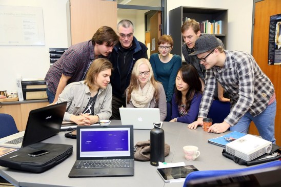 Thomas Metzinger with the Open MIND student team